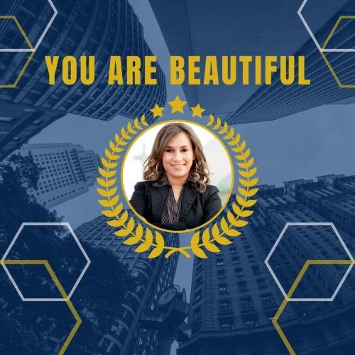 The smile of the girl looks beautiful