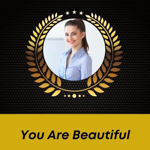 Girl looking beautiful with a blue shirt and smile