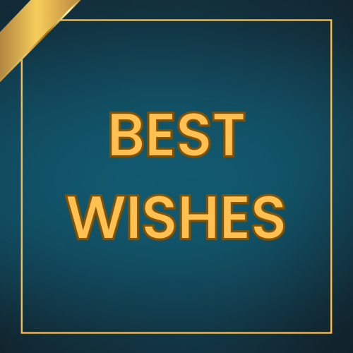 Best Wishes, simple wish card design.