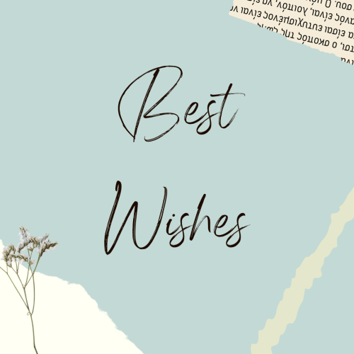 Best Wishes, simple card design.