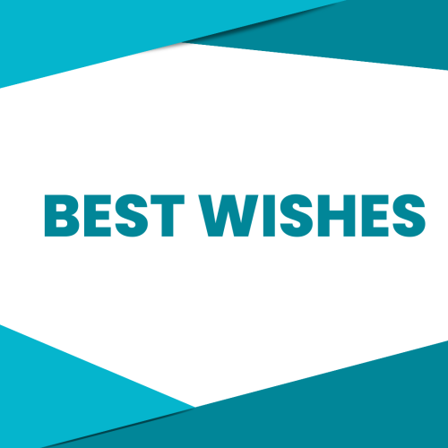 Blue color pattern on top and bottom, Best Wishes.