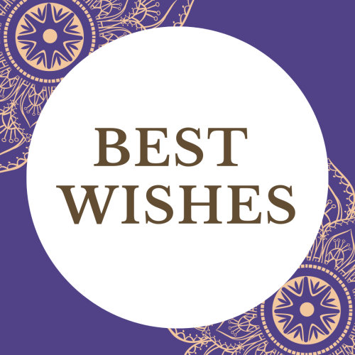 Beautiful pattern on a wish card, Best Wishes.