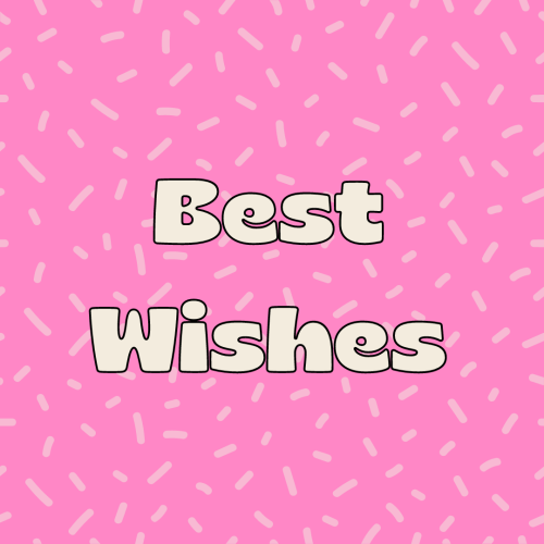 Pink background and white particles on it, Best Wishes.