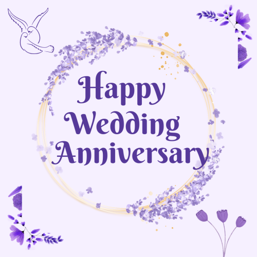 Happy Wedding Anniversary Wishing Card  