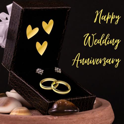 Happy Wedding Anniversary Image Card For Wishing