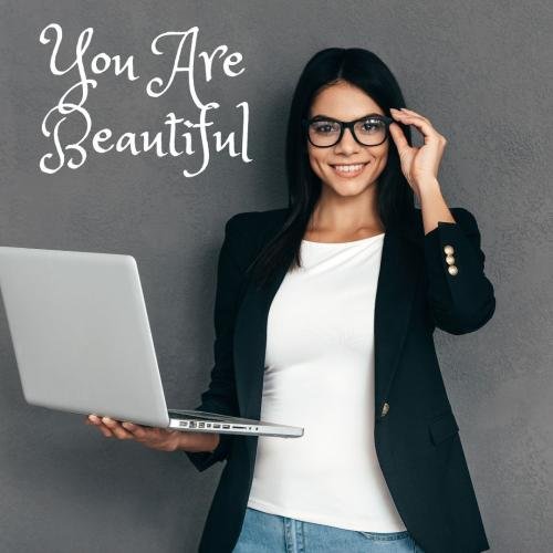 Girl looking beautiful with laptop in hand