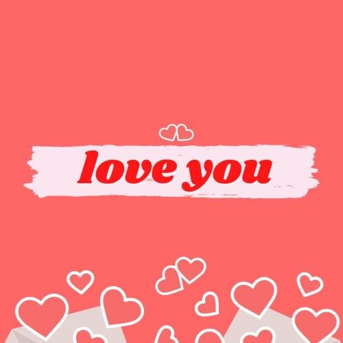 White hearts on wish card Love you