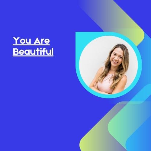 Girl looking beautiful with blue background