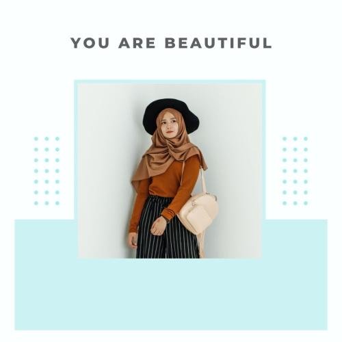 Hijab girl looking beautiful in black hat