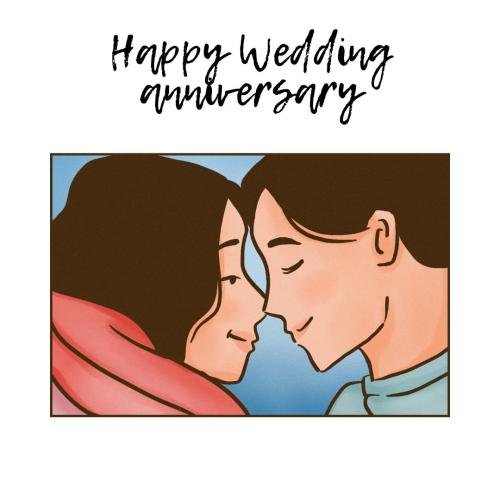 Couple image, happy wedding anniversary.