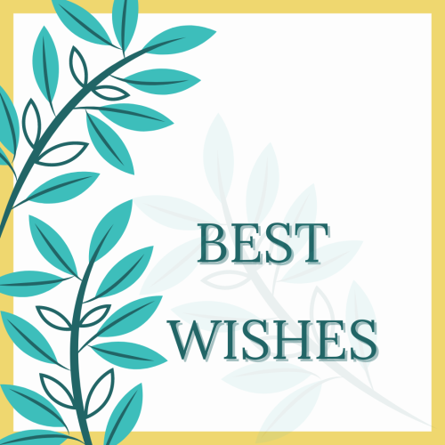 Leaves on design, Best wishes