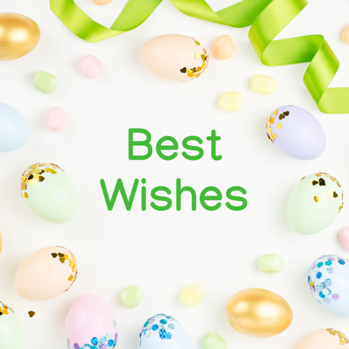 Best wishes, colorful egg on a design.