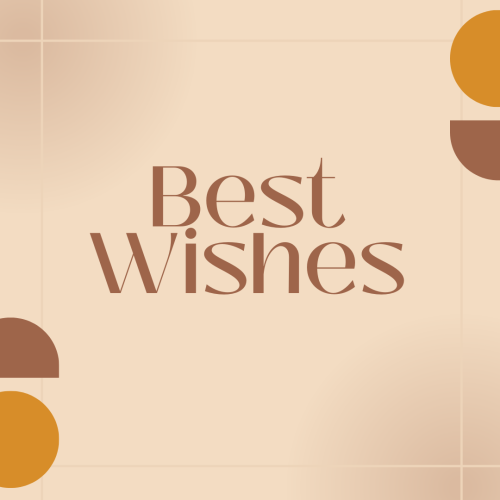 Best Wishes with plain elegant background