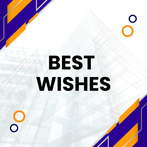 Simple business theme wish card, Best wishes.