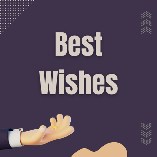 Best Wishes, elegant wish card.