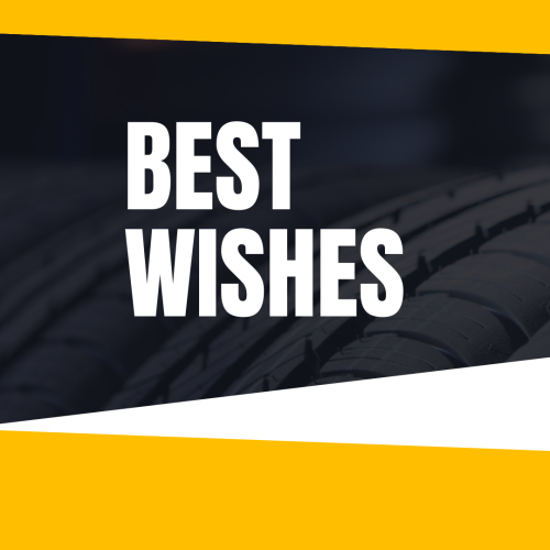 Yellow and black wish card design, Best Wishes.