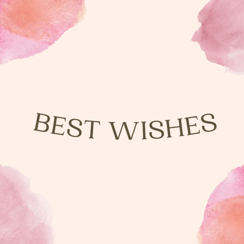 Pink background, Best Wishes.