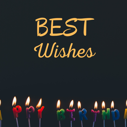 Happy birthday shape candle, Best Wishes.