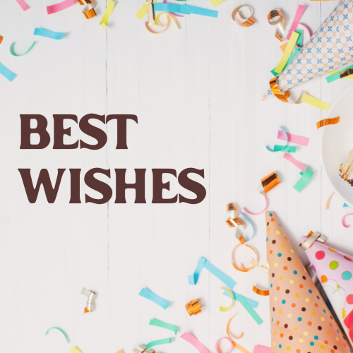 Birthday celebration items, Best Wishes.