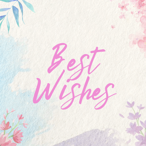 Best wishes, a colorful wish card.