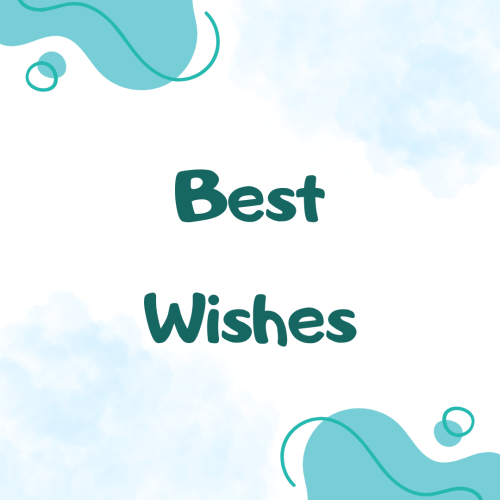 Wish card for a friend, Best Wishes.