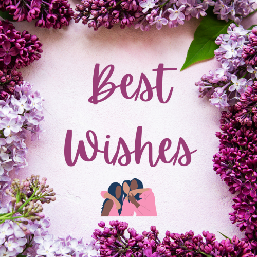 Best wishes, lots of flowers on a wish card.