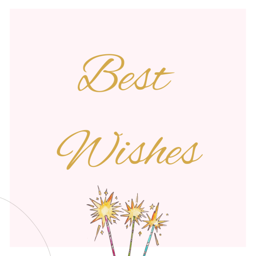 Sparkles on a wish card, Best Wishes.