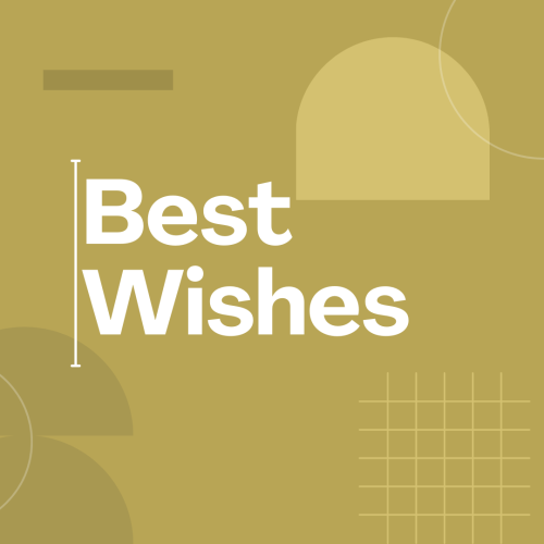 Best Wishes, simple wish card.