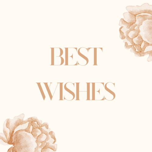 Flowers on a simple design, Best Wishes.