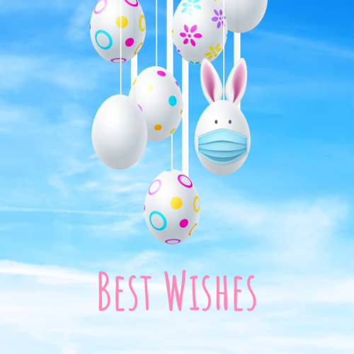 Best wishes, multiple egg hanging on top.