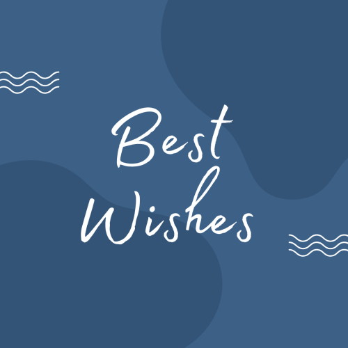 Simple blue shade design, Best Wishes.