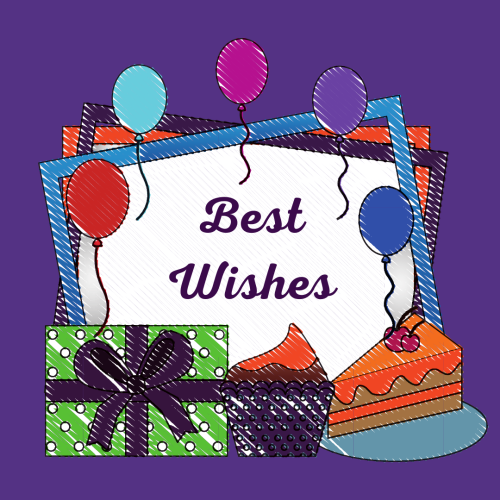 Beautiful birthday theme design, Best Wishes.