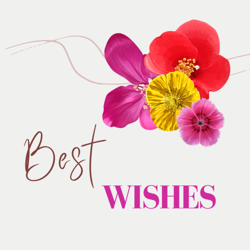 Flower on a white background, Best Wishes.