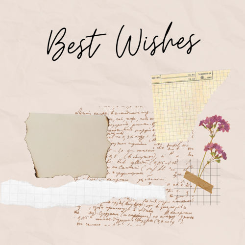 Best wishes, a meaning full wish card for a friend.