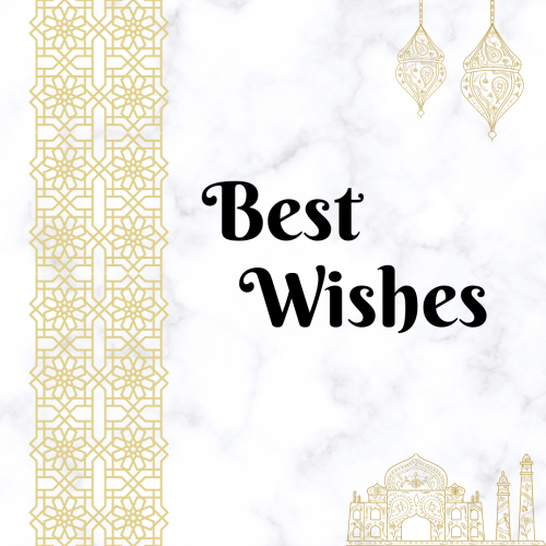 Best wishes, different pattern designs on white background.