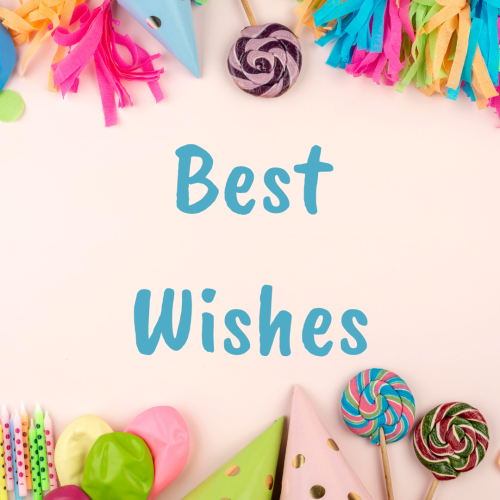 Best Wishes, elegant wish card.