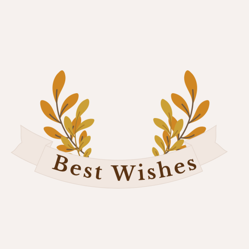 Best wishes, flower on white background.