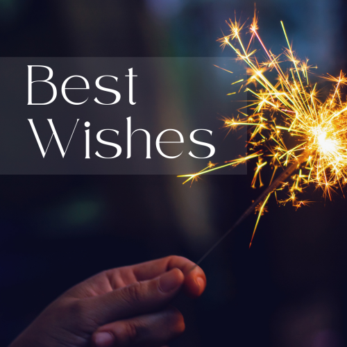 Best Wishes, sunflower on a yellow background.