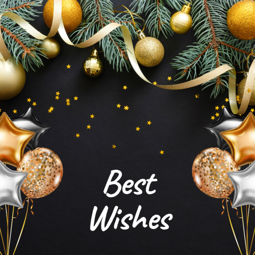 A golden ball design and gold and star view, Best wishes.