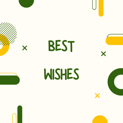 Best Wishes, beautiful wish card design.