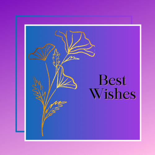 Best wishes, a beautiful wish card design.