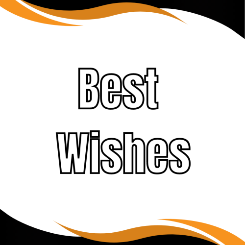 Best Wishes, simple wish card design.