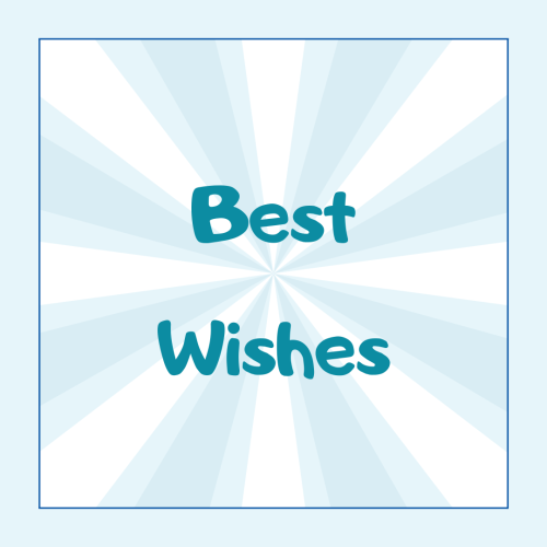 Best Wishes, simple wish card design.