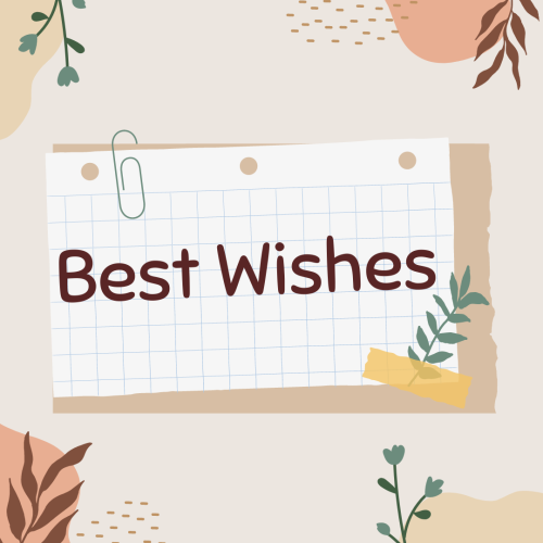 Elegant wish card for a friend, Best Wishes.