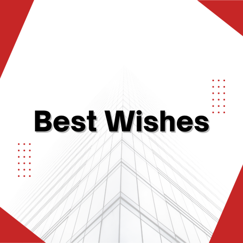 Best Wishes, building on background.