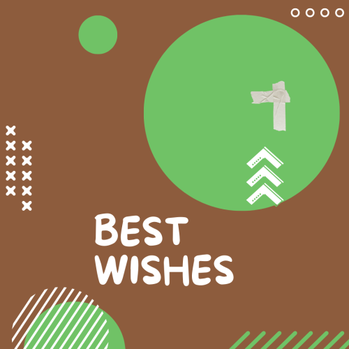 Different patterns on a wish card, Best Wishes.