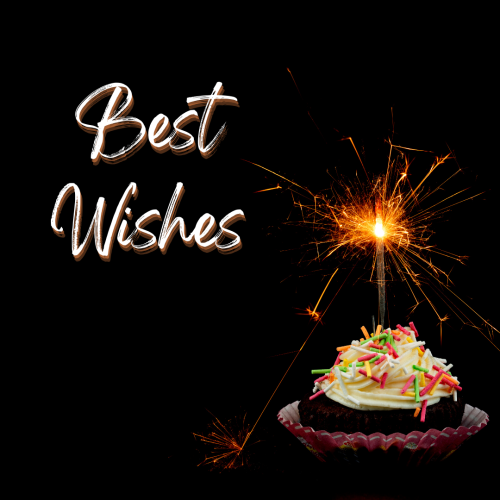 Best wishes, a cup of a candle.