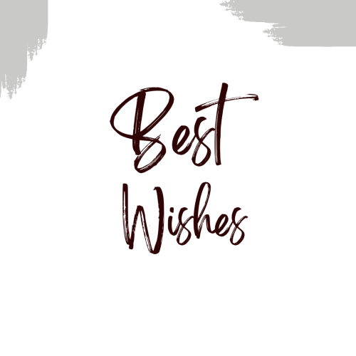 Best Wishes, simple wish card design.
