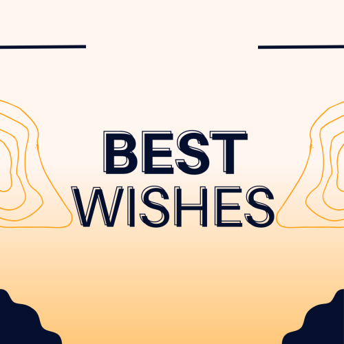 Best Wishes, beautiful and simple wish card design.