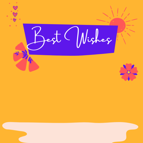Best Wishes, an artistic wish card design.